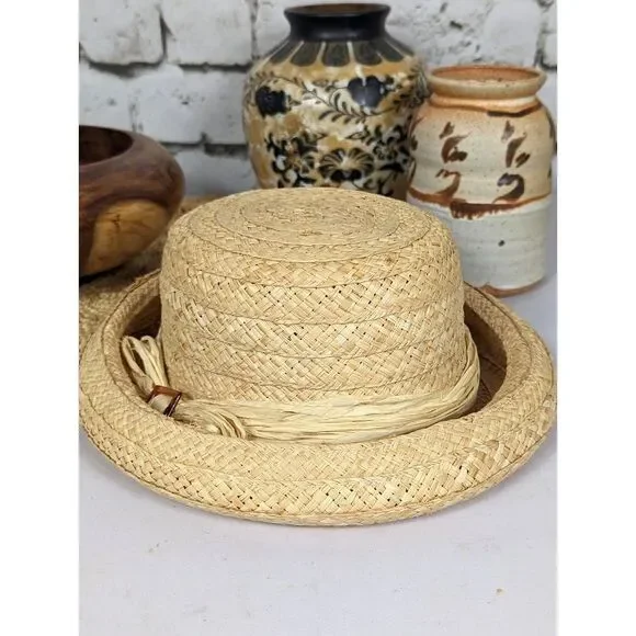 Scala Tan Straw Boat Hat for Women - Picture 3 of 4